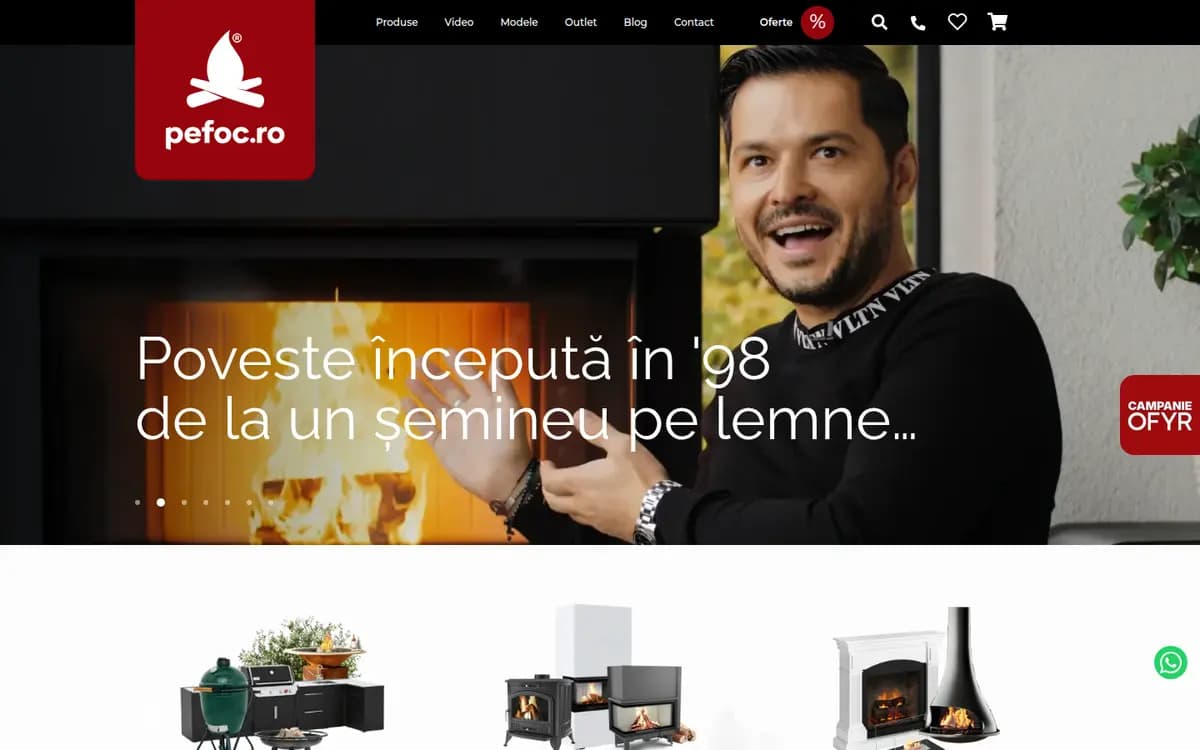 PeFoc.ro desktop commerce platform