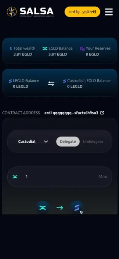 SALSA liquid staking mobile project