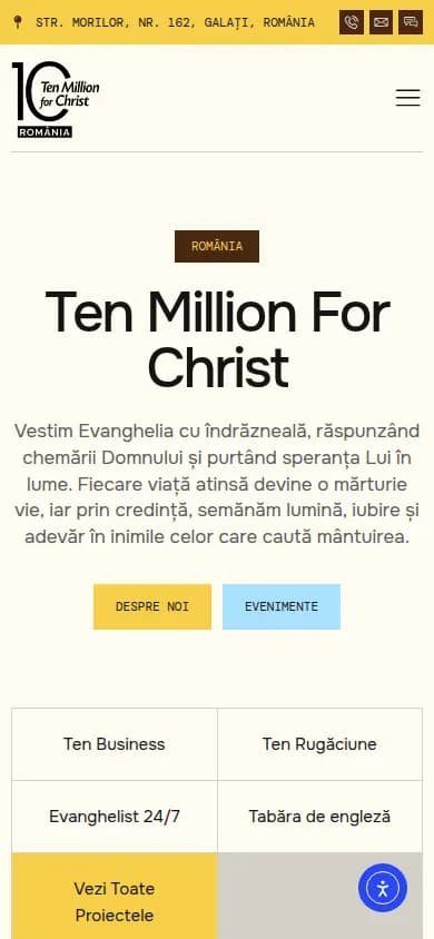 Ten Million For Christ platform on mobile